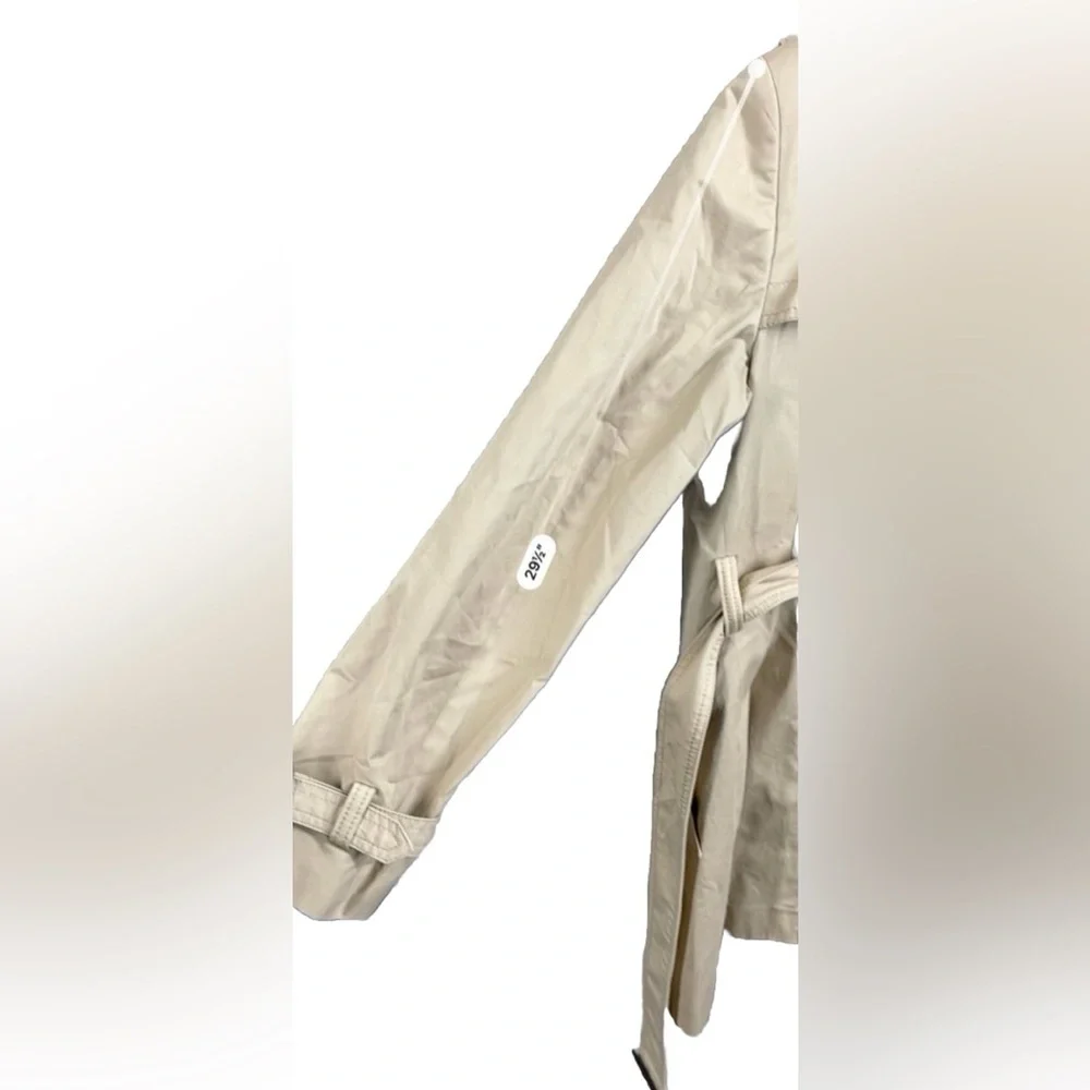Trench Coat Classic Banana Republic Limonta Women's Sz SP Small Khaki 100 Cotton